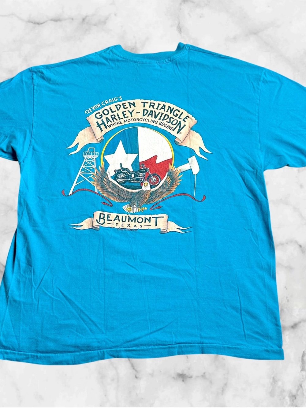 Vintage Harley Davidson Beaumont Texas Golden Triangle T-Shirt XL USA Made